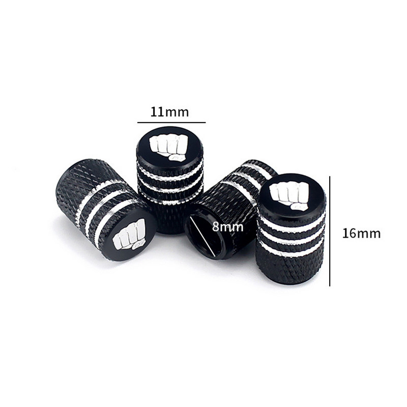 DSYCAR 4tk/komplekti rusika stiilis rehvi klapi kork auto veoauto mootorratta jalgratta rehvi õhuklapi korgid alumiiniumist rusika rehvi klapi kork uus