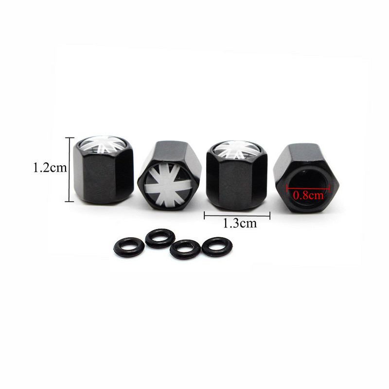 DSYCAR 4vnt./komplektas Automobilių modeliavimas, cinko lydinio automobilių padangų vožtuvų dangteliai ratų padangos padangos koto oro dangtelis, sandarus dangtelis