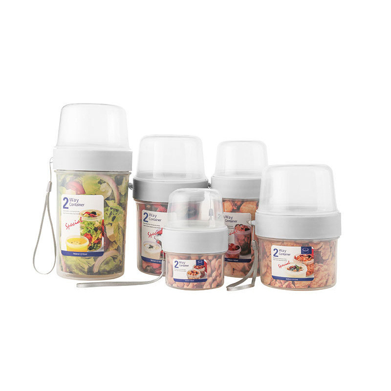 Hommikusöögi kaerahelbed teravilja- ja pähkli-jogurti salati tassi tihendikomplekt kahvlikastmega tassi kaanega Bento Tuppers toidukaussi lõunakarp