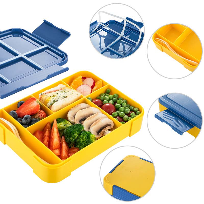 Detské a študentské obedárové boxy s uzavretými priehradkami, ovocné boxy, šalátové boxy, pracovné bento boxy do mikrovlnnej rúry