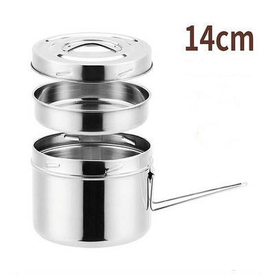 Roostevabast terasest pöördlülitiga lekkekindel piknikukarp lõunakarp kaanega Bento Box toidu hoiukonteinerid suupistekonteiner