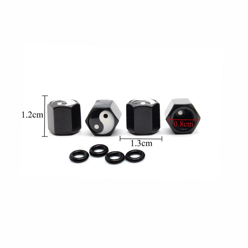 DSYCAR 4 vnt. / rinkinys Madingi automobilių modeliai cinko lydinio Tai-Chi stiliaus automobilių padangų vožtuvų dangteliai ratų padangos padangos koto oro dangtelis, sandarūs dangteliai