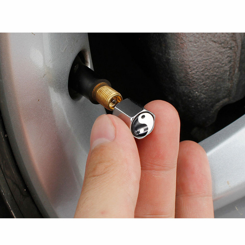 DSYCAR 4 vnt. / rinkinys Madingi automobilių modeliai cinko lydinio Tai-Chi stiliaus automobilių padangų vožtuvų dangteliai ratų padangos padangos koto oro dangtelis, sandarūs dangteliai