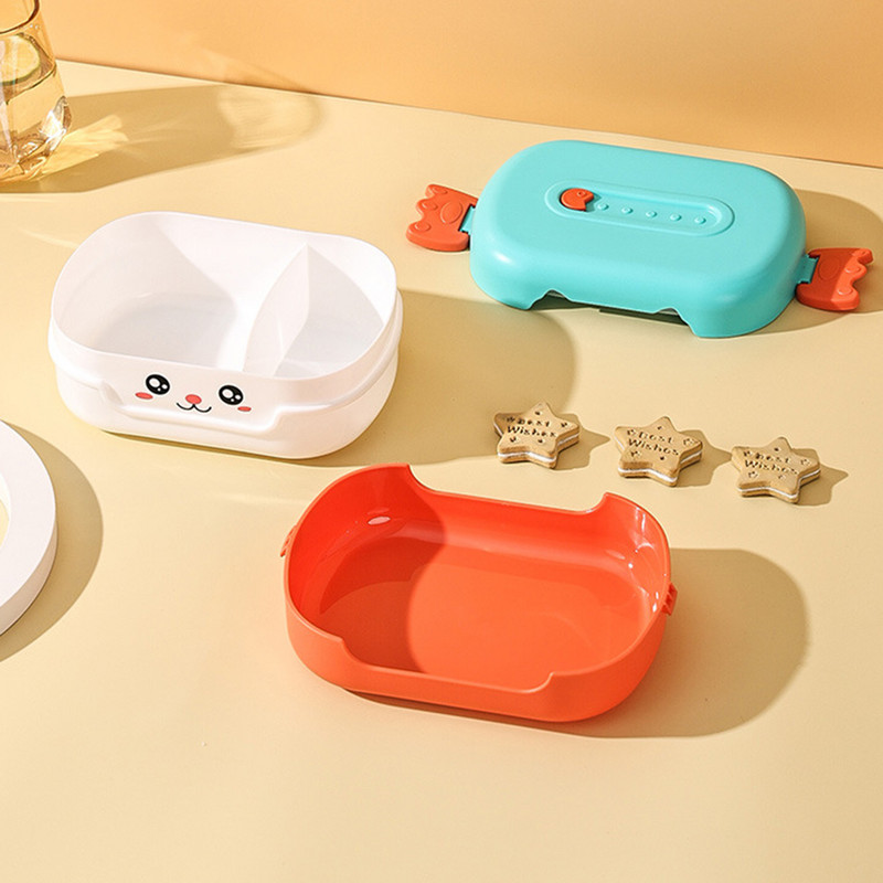 Rajzfilm anime Bento ebédlődoboz téglalap alakú szivárgásmentes műanyag iskolai gyerekeknek hordozható mikrohullámú ételtartó iskolai gyerek ebéddoboz