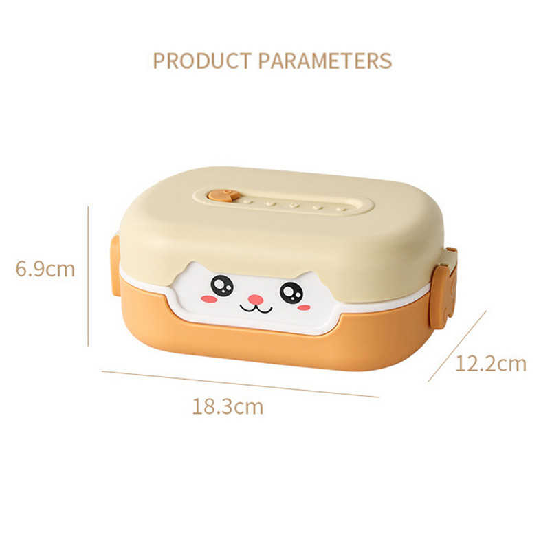 Rajzfilm anime Bento ebédlődoboz téglalap alakú szivárgásmentes műanyag iskolai gyerekeknek hordozható mikrohullámú ételtartó iskolai gyerek ebéddoboz