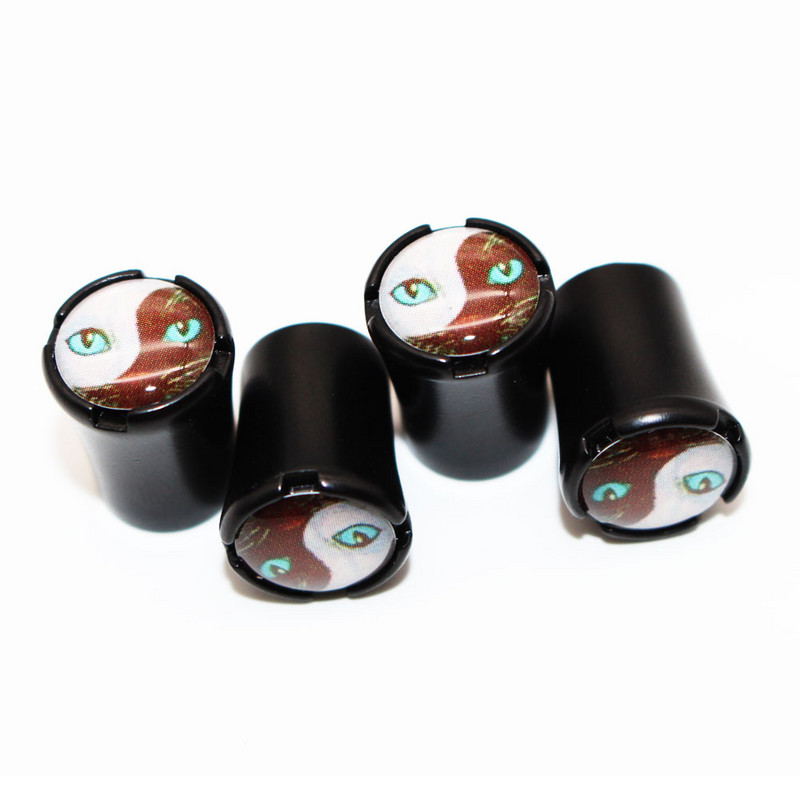 DSYCAR 4vnt./komplektas Automobilių modeliavimas Cinko lydinio automobilių padangų vožtuvų dangteliai ratų padangos padangos koto oro dangtelis hermetiški dangteliai sunkvežimių automobilių priedai