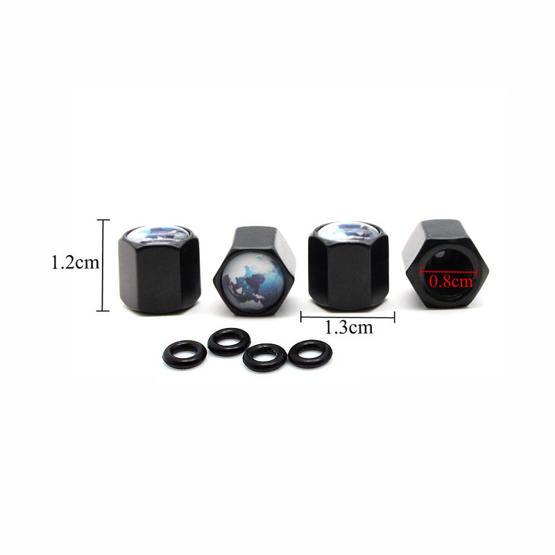 DSYCAR 4 bucăți/set stil de mașină la modă, aliaj de zinc, stil pământesc, capace pentru supape pentru anvelope pentru roți, anvelope pentru roți, capac de aer, capac etanș, nou