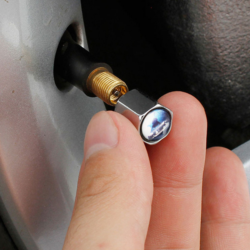 DSYCAR 4 bucăți/set stil de mașină la modă, aliaj de zinc, stil pământesc, capace pentru supape pentru anvelope pentru roți, anvelope pentru roți, capac de aer, capac etanș, nou