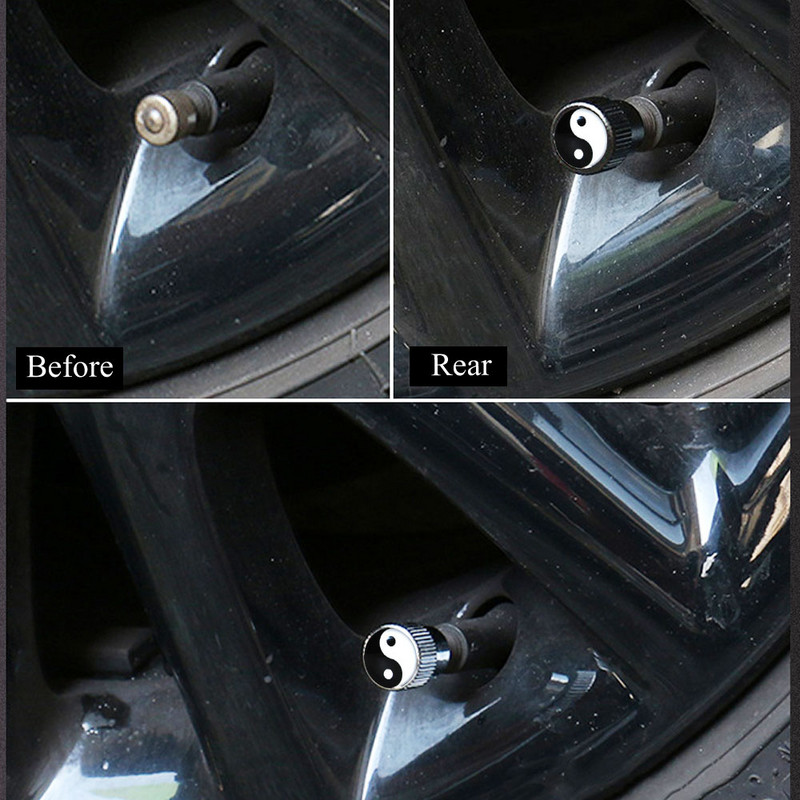 DSYCAR 4 buc/set Car Styling din aliaj de zinc Capace pentru supape pentru anvelope pentru roți Anvelope pentru anvelope Capace de aer pentru tija de anvelope Capace etanșe