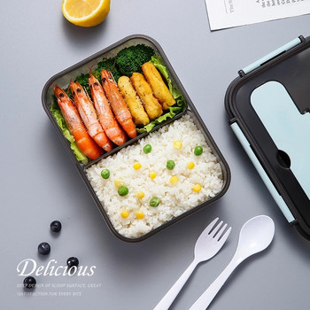 Διαφανές κουτί μεσημεριανού γεύματος για παιδιά Δοχείο αποθήκευσης φαγητού με καπάκια με προστασία από διαρροές Φούρνος μικροκυμάτων Σνακ μπέντο κουτί ιαπωνικού στυλ