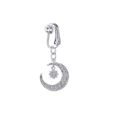 Faux võlts kõhuliblikas võlts kõhu augustamine südameklamber nabanaba võltsitud liblikas lehtede kõhre kõrvarõnga klamber