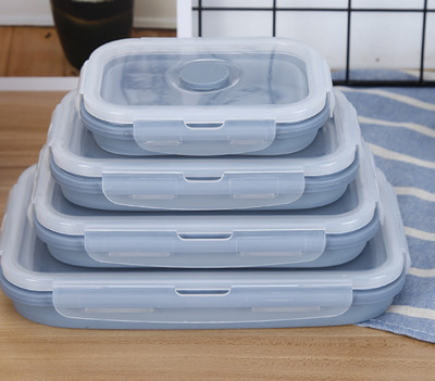 Sklopiva zdjela vanjska silikonska kutija za ručak Kutija za ručak u mikrovalnoj pećnici Kutija za svježinu prijenosna kutija za ručak Teleskopska zdjela za trenutno putovanje