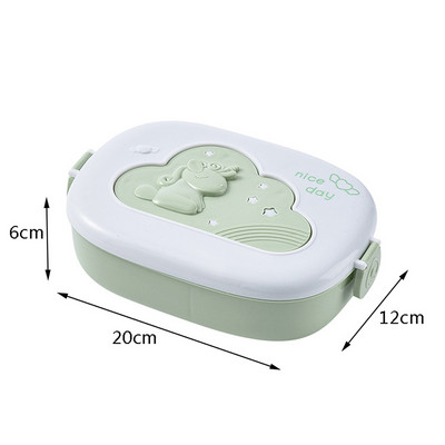Miela Bento priešpiečių dėžutė Kawaii vaikams, mokykliniams vaikams japoniško stiliaus darželio vaikams duona sumuštinių maisto dėžutė plastikinė
