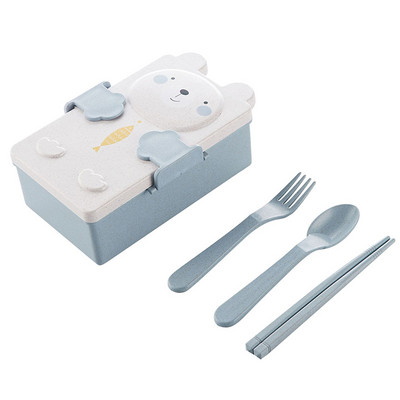 Miela Bento priešpiečių dėžutė Kawaii vaikams, mokykliniams vaikams japoniško stiliaus darželio vaikams duona sumuštinių maisto dėžutė plastikinė