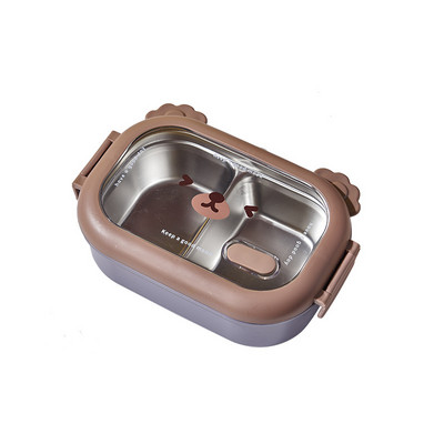 Χαριτωμένο ανοξείδωτο κουτί μεσημεριανού γεύματος Bento Kids School Kawaii Bento Box Kids Σφραγισμένο φορητό δοχείο τροφίμων Ξεχωριστό θερμαινόμενο κουτί γεύματος