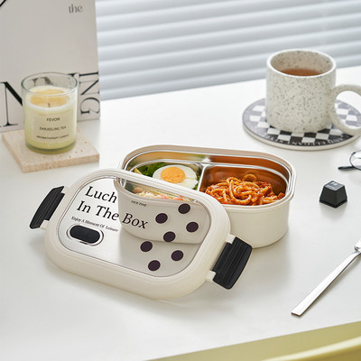 Χαριτωμένο ανοξείδωτο κουτί μεσημεριανού γεύματος Bento Kids School Kawaii Bento Box Kids Σφραγισμένο φορητό δοχείο τροφίμων Ξεχωριστό θερμαινόμενο κουτί γεύματος