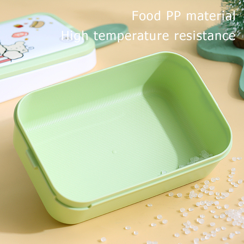 Cutie de prânz pentru cuptor cu microunde cu două straturi de 1350 ml Recipient de depozitare a alimentelor pentru vesela drăguț pentru copii, copii, școală, birou, cutie portabilă bento