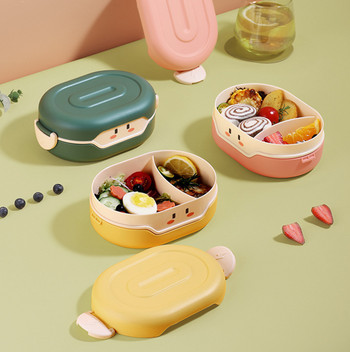 Kawaii Lunch Box για Παιδιά Παιδιά Σχολείου Κορίτσι Πολύχρωμο Anime Bento Box Kids Lunchbox Δοχείο αποθήκευσης τροφίμων Μπολ