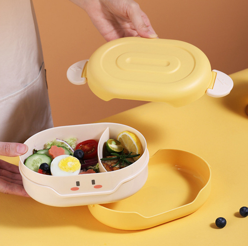 Kawaii priešpiečių dėžutė vaikams mokyklinukams mergaitėms spalvinga anime Bento dėžutė vaikams priešpiečių dėžutė maisto konteineris laikymo reikmenys dubuo