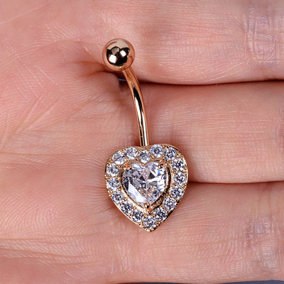 1 τμχ Γυναικείες δαχτυλίδια από ανοξείδωτο ατσάλι Μακριά δαχτυλίδια με κοιλιά χρυσό χρώμα Πεταλούδα λουλούδι που κρέμεται από τον αφαλό της κοιλιάς Δαχτυλίδια τρυπήματος σώματος Κοσμήματα