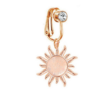 Novi lažni prsten za pupak od nehrđajućeg čelika, kristalno mjesečevo srce bez pirsinga, viseći dugi privjesak za tijelo, kopča na pupku