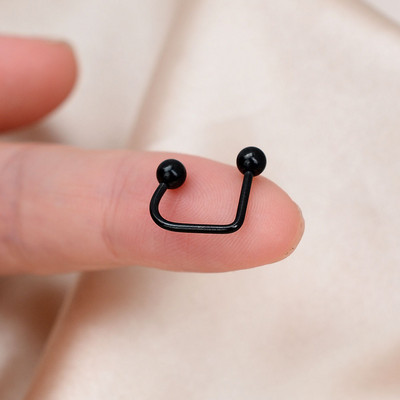 1tk 16G roostevabast terasest huulerõngad spiraalselt keeratud huulerõngas must punk naiste lahedad tüdrukute huuletarvikud augustavad kehaehted
