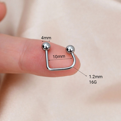 1tk 16G roostevabast terasest huulerõngad spiraalselt keeratud huulerõngas must punk naiste lahedad tüdrukute huuletarvikud augustavad kehaehted