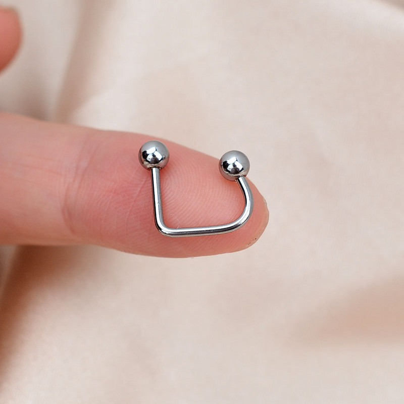 1tk 16G roostevabast terasest huulerõngad spiraalselt keeratud huulerõngas must punk naiste lahedad tüdrukute huuletarvikud augustavad kehaehted