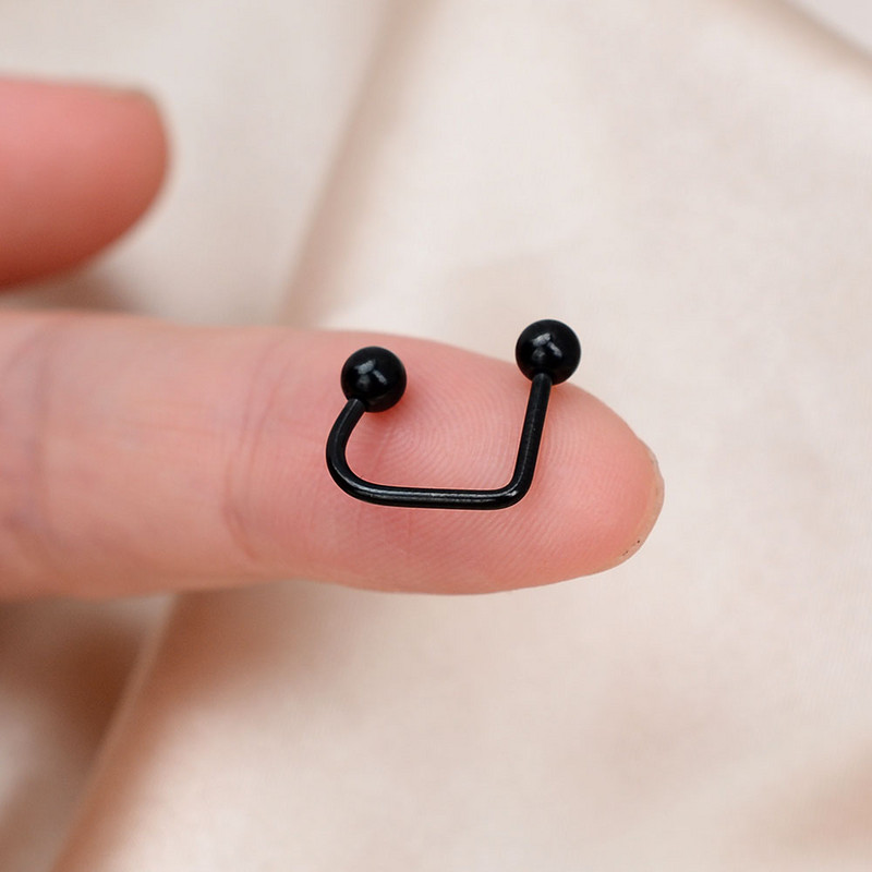 1tk 16G roostevabast terasest huulerõngad spiraalselt keeratud huulerõngas must punk naiste lahedad tüdrukute huuletarvikud augustavad kehaehted