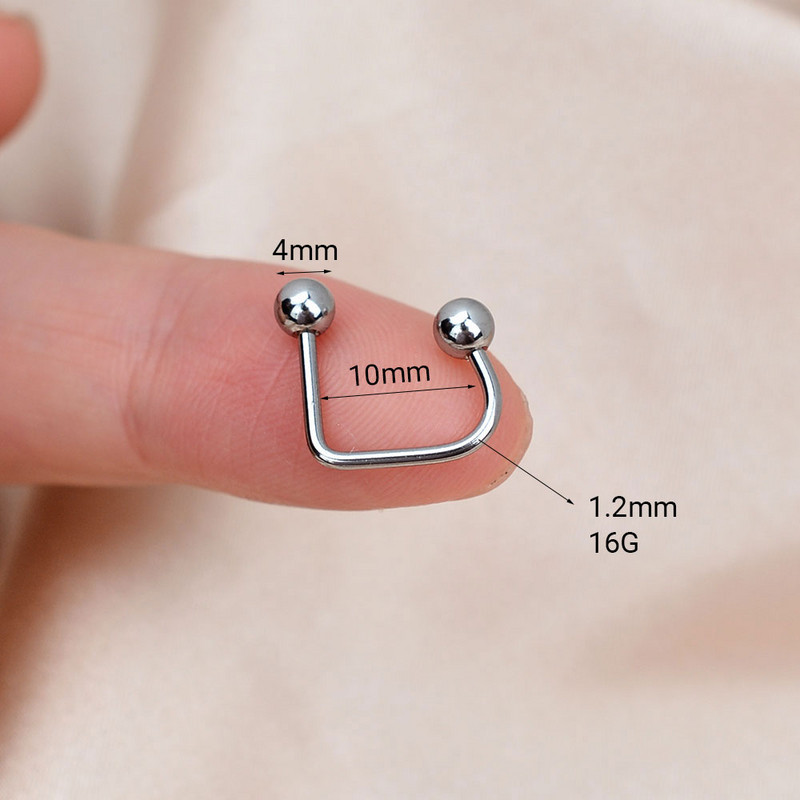 1tk 16G roostevabast terasest huulerõngad spiraalselt keeratud huulerõngas must punk naiste lahedad tüdrukute huuletarvikud augustavad kehaehted