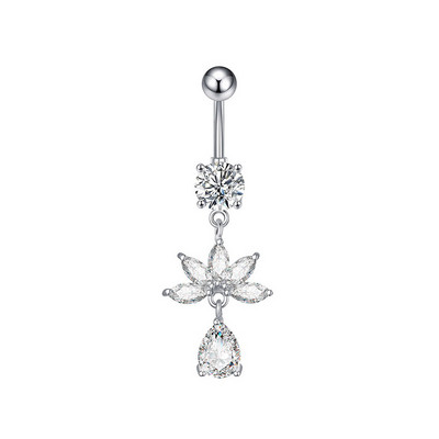 Seksikad kõhu augustamise rõngad, pikad rippuvad roostevabast terasest liblikas ja krooniga nabanööbiga augustavad suvised kehaehted naistele