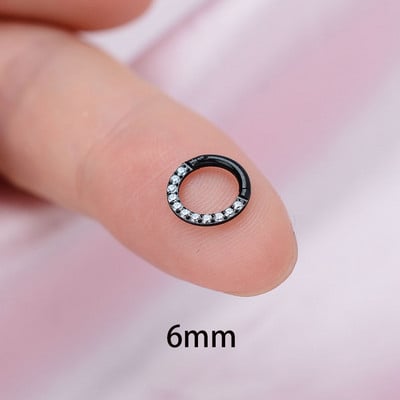 Χρυσό χρώμα Μικρά σκουλαρίκια με κρίκο από ανοξείδωτο ατσάλι Δαχτυλίδι μύτης στρογγυλό Huggies για γυναίκες 2022 Κρυστάλλινο δαχτυλίδι αυτιού κοκάλι αγκράφα