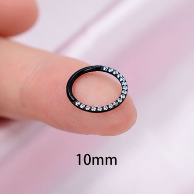 Χρυσό χρώμα Μικρά σκουλαρίκια με κρίκο από ανοξείδωτο ατσάλι Δαχτυλίδι μύτης στρογγυλό Huggies για γυναίκες 2022 Κρυστάλλινο δαχτυλίδι αυτιού κοκάλι αγκράφα