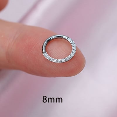 Χρυσό χρώμα Μικρά σκουλαρίκια με κρίκο από ανοξείδωτο ατσάλι Δαχτυλίδι μύτης στρογγυλό Huggies για γυναίκες 2022 Κρυστάλλινο δαχτυλίδι αυτιού κοκάλι αγκράφα