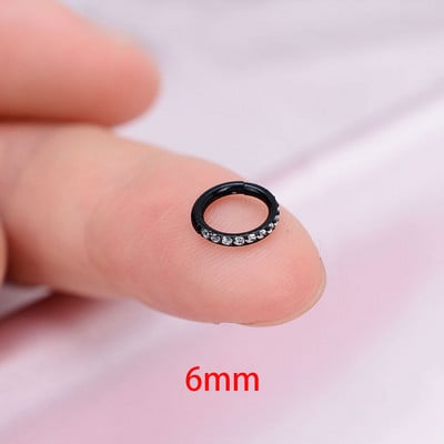 Χρυσό χρώμα Μικρά σκουλαρίκια με κρίκο από ανοξείδωτο ατσάλι Δαχτυλίδι μύτης στρογγυλό Huggies για γυναίκες 2022 Κρυστάλλινο δαχτυλίδι αυτιού κοκάλι αγκράφα