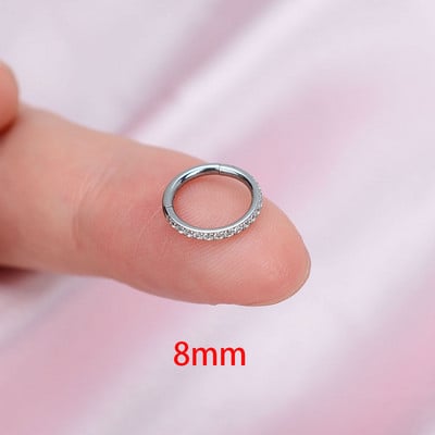 Χρυσό χρώμα Μικρά σκουλαρίκια με κρίκο από ανοξείδωτο ατσάλι Δαχτυλίδι μύτης στρογγυλό Huggies για γυναίκες 2022 Κρυστάλλινο δαχτυλίδι αυτιού κοκάλι αγκράφα