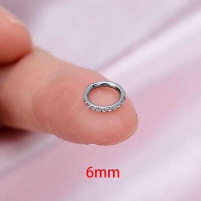 Χρυσό χρώμα Μικρά σκουλαρίκια με κρίκο από ανοξείδωτο ατσάλι Δαχτυλίδι μύτης στρογγυλό Huggies για γυναίκες 2022 Κρυστάλλινο δαχτυλίδι αυτιού κοκάλι αγκράφα