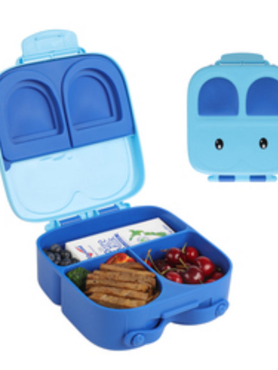 Bunny Bento Box lastele, lastele, õpilastele kooli jaoks, 4 sektsiooni ja eemaldatava vaheseinaga, lekkekindel väikelaste toit