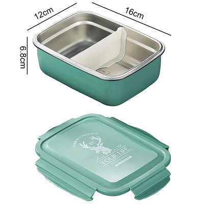 Termos kutija za ručak od nehrđajućeg čelika 304 za djecu, odrasle Siva torba Set Bento kutija Nepropusna posuda za hranu bez BPA Termalna kutija za ručak