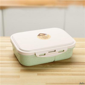 Χαριτωμένο κουτί μεσημεριανού γεύματος για παιδιά Δοχείο φαγητού 3 Κουτιά αποθήκευσης σχάρας Κουτί σνακ Bento Παιδικό σιτάρι Ψάθινο Υλικό Αδιάβροχο Ιαπωνικό στιλ