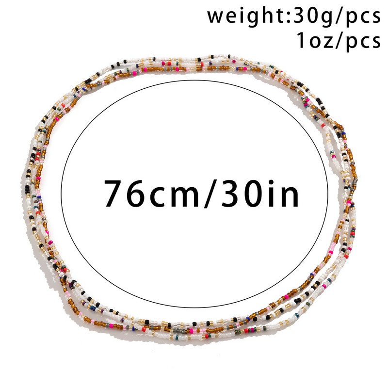 Suvise ranna isikupära riisihelmestega naba vöökett naistele 3 tk etnilise tuulega trendikas elastsed helmestega vöökaunistused