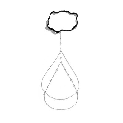 Σέξι Stretch Strap Casual Beach Thigh Chain για Γυναικεία Γυαλιστερή στολίδι για πόδι με στρας με θηλιά για πόδι με κρόσσια στολίδι για πάρτι για νυχτερινό κέντρο διασκέδασης