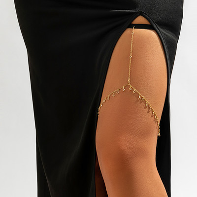 Σέξι Stretch Strap Casual Beach Thigh Chain για Γυναικεία Γυαλιστερή στολίδι για πόδι με στρας με θηλιά για πόδι με κρόσσια στολίδι για πάρτι για νυχτερινό κέντρο διασκέδασης