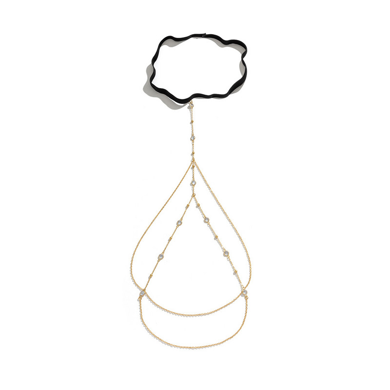 Σέξι Stretch Strap Casual Beach Thigh Chain για Γυναικεία Γυαλιστερή στολίδι για πόδι με στρας με θηλιά για πόδι με κρόσσια στολίδι για πάρτι για νυχτερινό κέντρο διασκέδασης