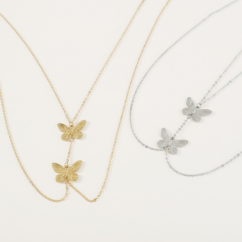 Seksikas rannastiilis metallist küüniskett päitsetega kaela kehaketi ehted naistele temperament niši liblikas rinnahoidja bikiinide rinnakett