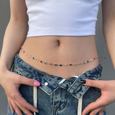 Seksikas kahekordse õhukese ketiga naiste vööst kett Võluv liblikas kõhukett suvine rannabikiini keha ehtefestivali komplektid