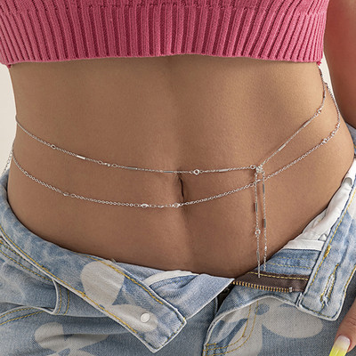 Seksikas kahekordse õhukese ketiga naiste vööst kett Võluv liblikas kõhukett suvine rannabikiini keha ehtefestivali komplektid