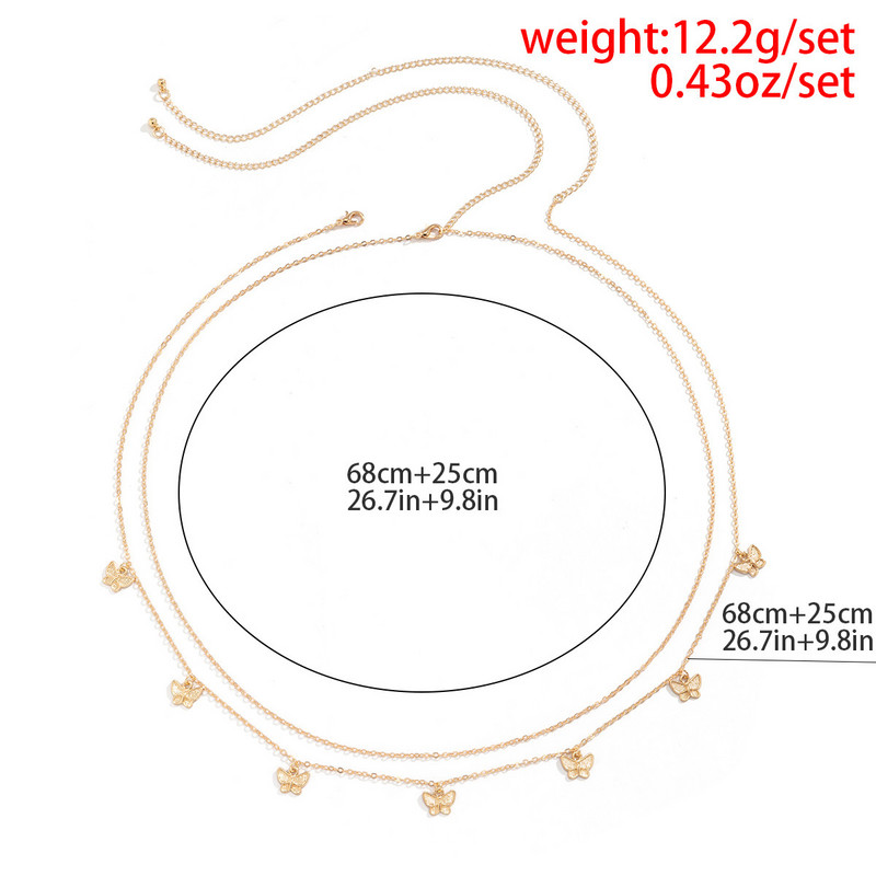 Seksikas kahekordse õhukese ketiga naiste vööst kett Võluv liblikas kõhukett suvine rannabikiini keha ehtefestivali komplektid