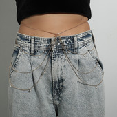 Ljetni trend 2023. Metalna imitacija bisera Višeslojni lanac oko struka Beach Party Kreativni lanac za tijelo Ženski šarm dodaci