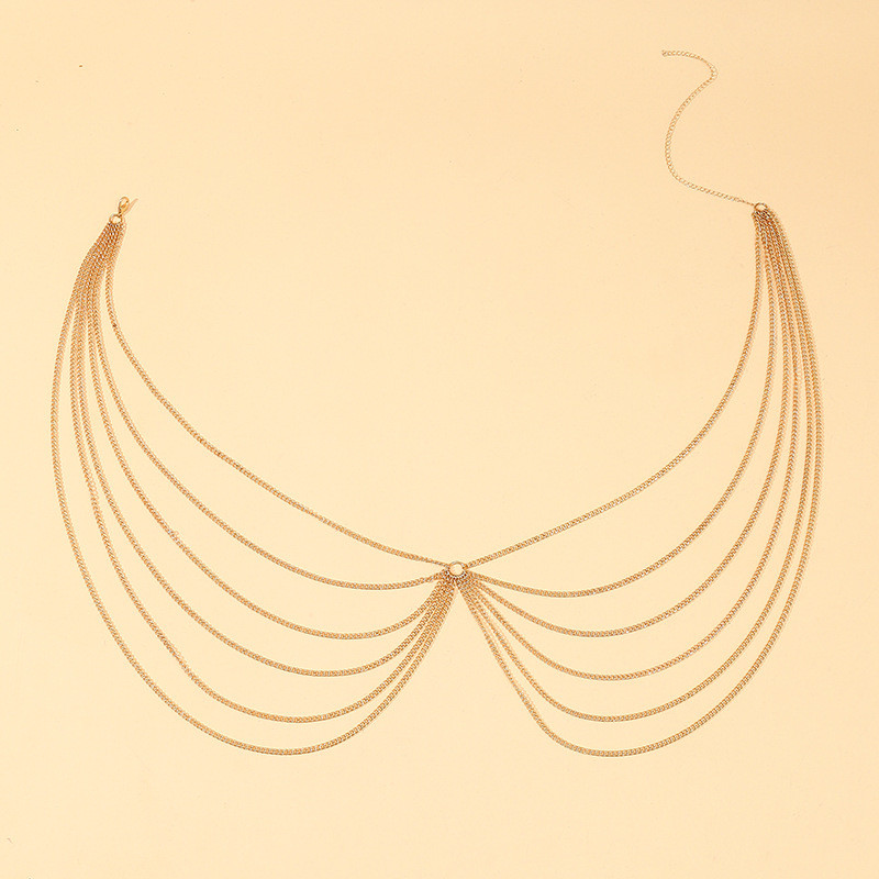 Ljetni trend 2023. Metalna imitacija bisera Višeslojni lanac oko struka Beach Party Kreativni lanac za tijelo Ženski šarm dodaci
